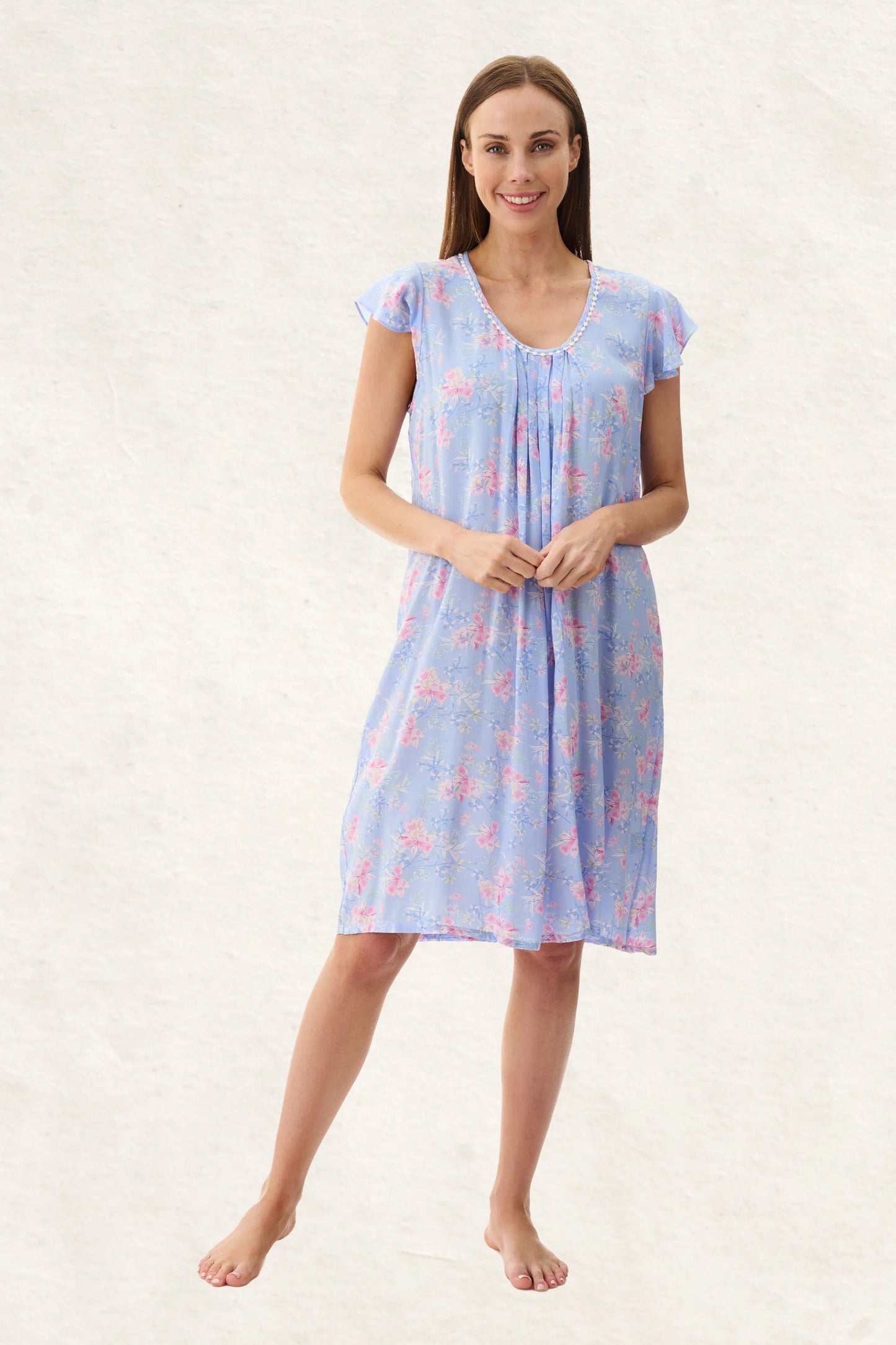 GIVONI Jessica Short Flutter Sleeve Nightie