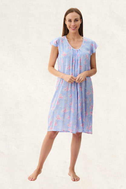 GIVONI Jessica Short Flutter Sleeve Nightie