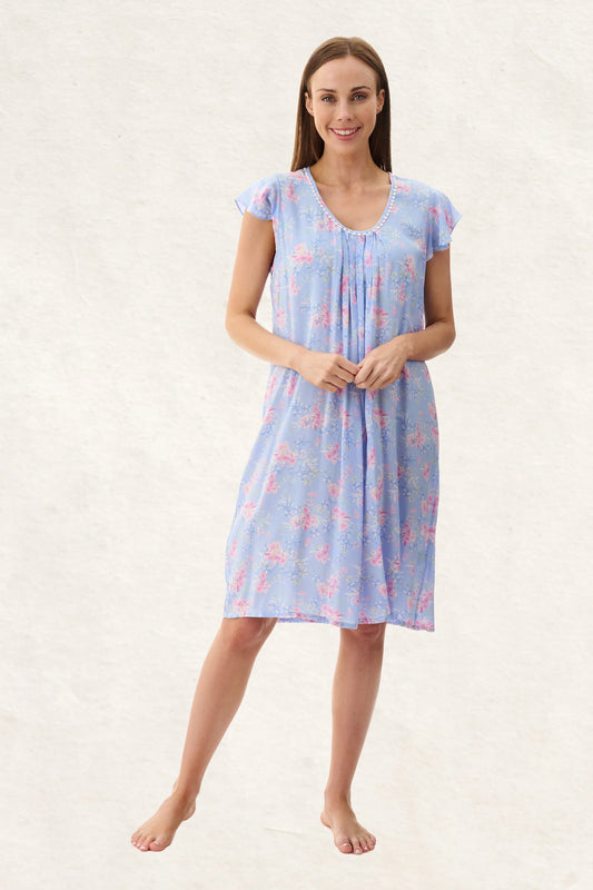 GIVONI Jessica Short Flutter Sleeve Nightie