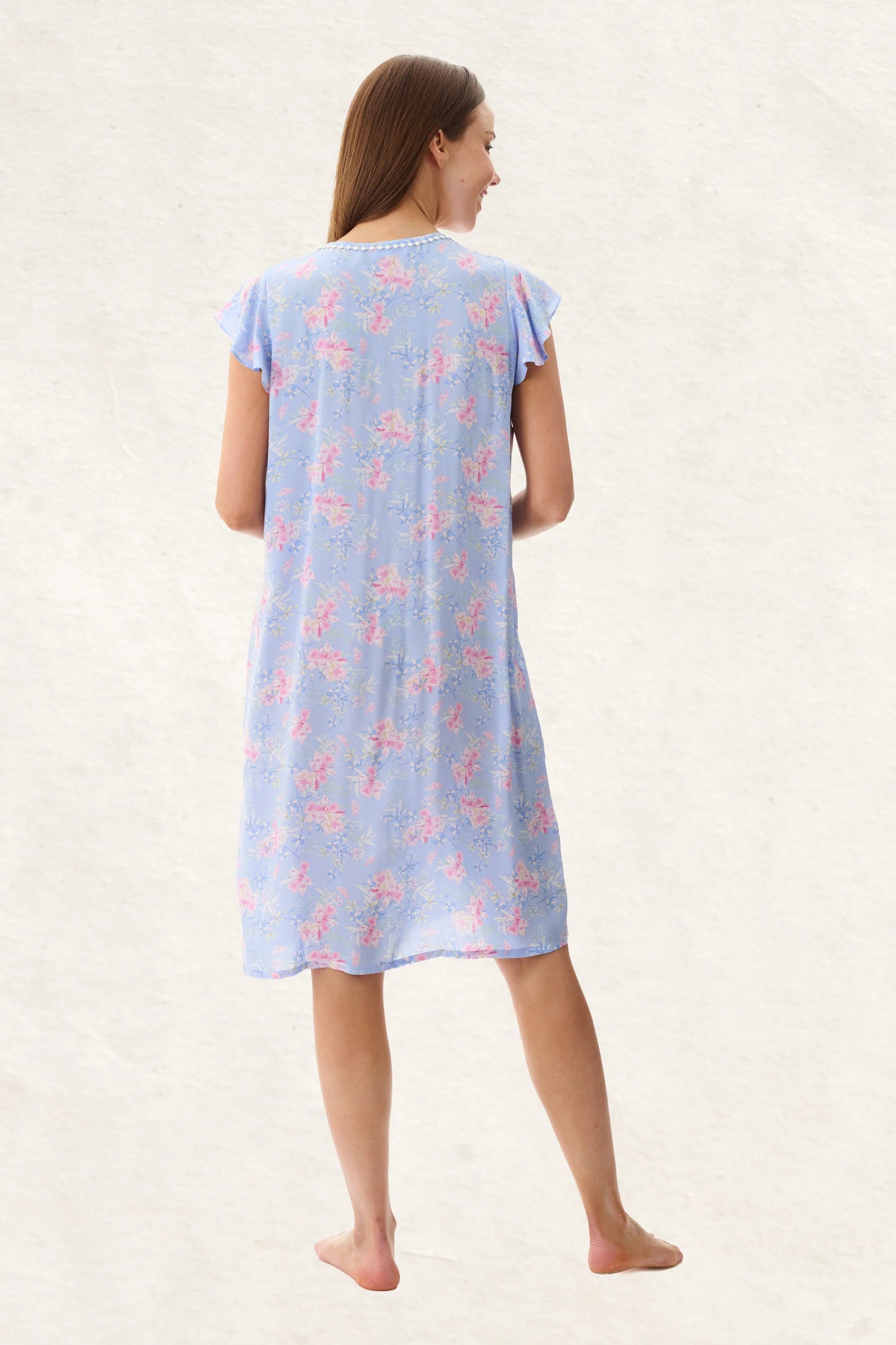 GIVONI Jessica Short Flutter Sleeve Nightie