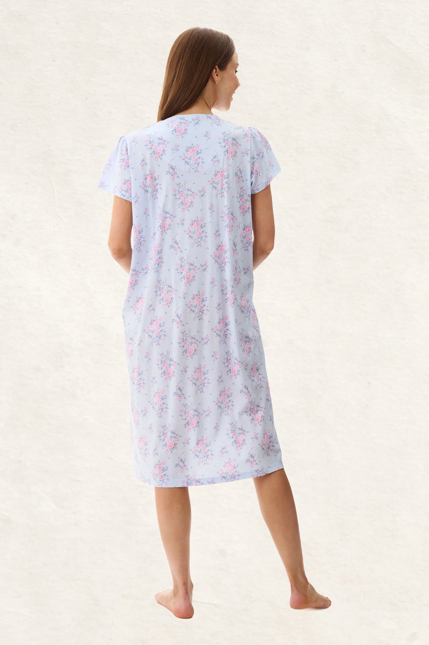 GIVONI Kym Mid Length Short Sleeve Nightie