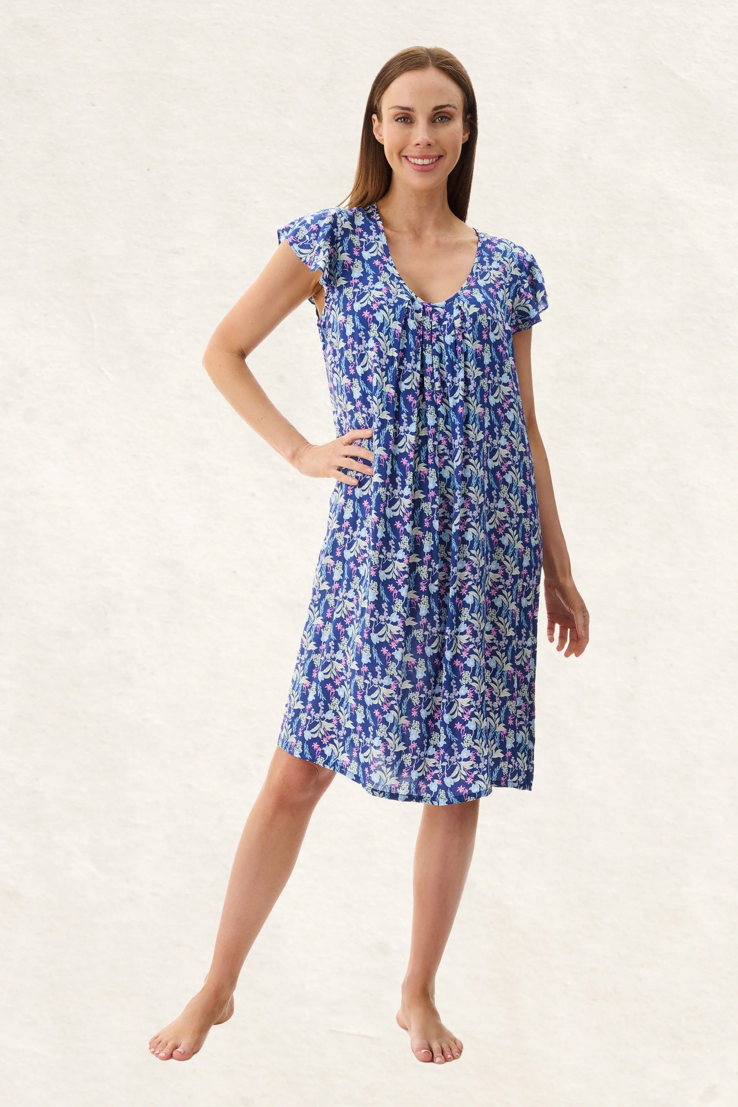 GIVONI Maria Short Flutter Sleeve Nightie