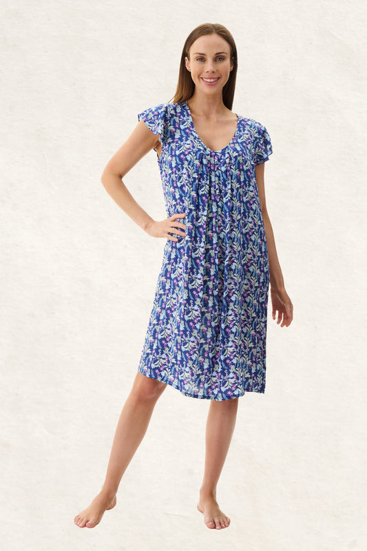 GIVONI Maria Short Flutter Sleeve Nightie