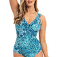 Jantzen: Chantille Mesh Frill Cross Front One Piece Bather