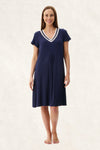 GIVONI Navy Short Sleeve Short Nightie
