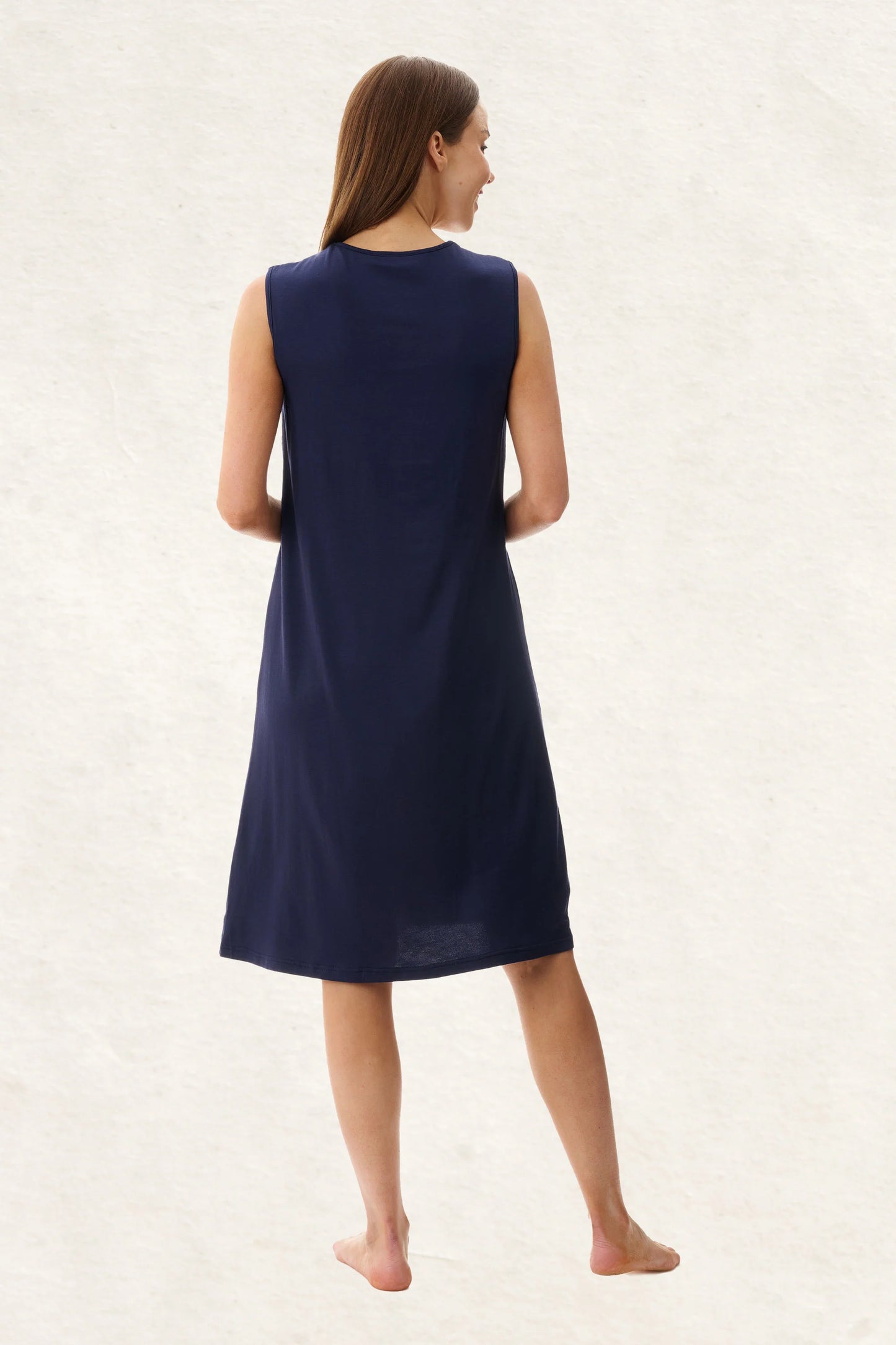 GIVONI Navy Short Sleeveless Short Nightie