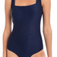 TOGS Navy Ribbed Square Neck 1PC