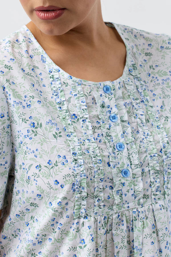 SCHRANK Pansies Short Sleeve Nightie