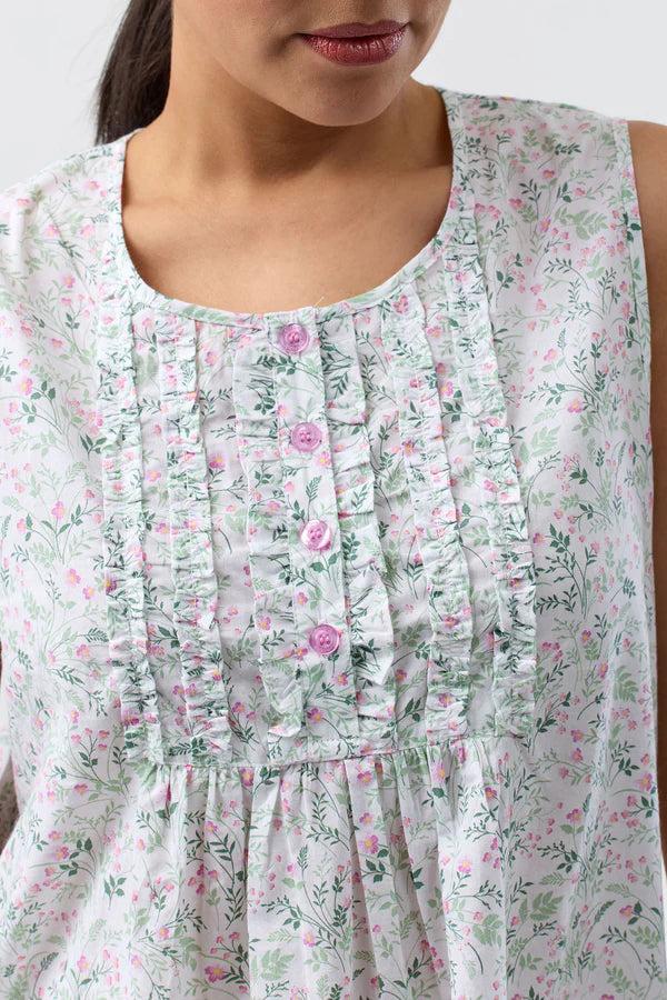 SCHRANK Pansies Sleeveless Nightie