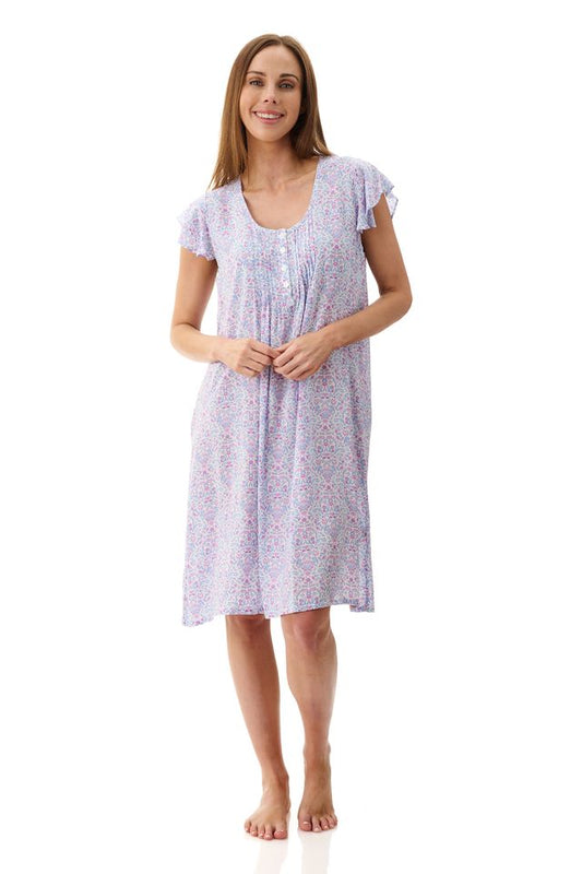 GIVONI Pearl Short Flutter Sleeve Nightie