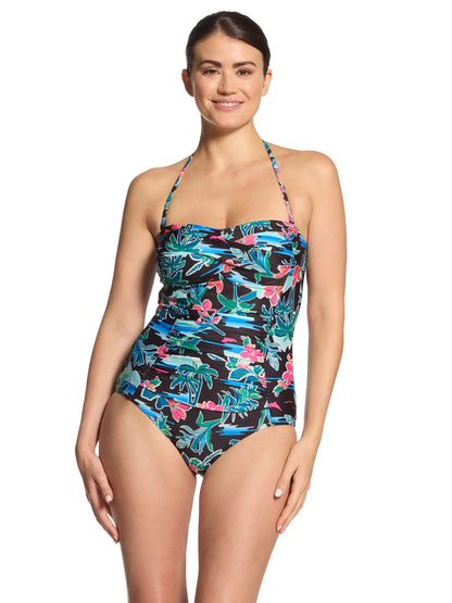 ZOGGS:  Retro Surf Ruched Bandeau 1 PIECE