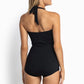 Jantzen: Safari Halter Boyleg One Piece Bather