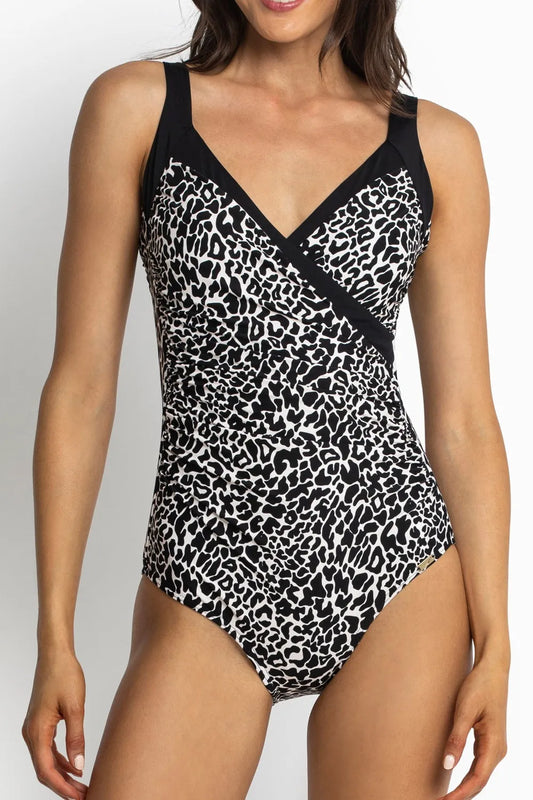 Jantzen: Safari Ruched Surplice One Piece Bather