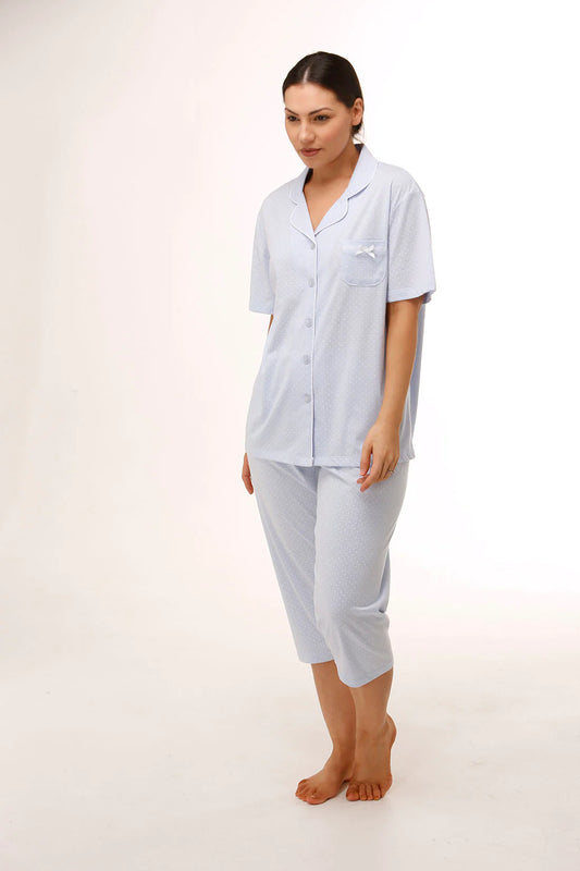 Schrank:  'Polkadot' Pyjama Set Poly Cotton Jersey