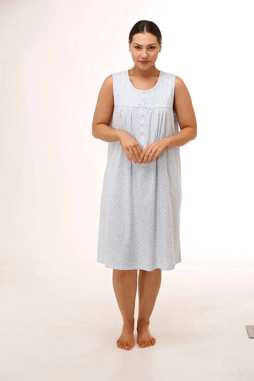 Schrank:  'Ditsy' Sleeveless Cotton Jersey Nightie