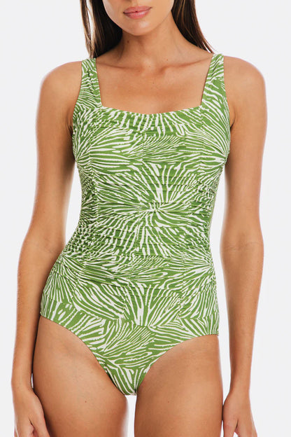 Togs Tahiti Gathered Square Neck 1PC