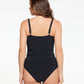TOGS Black Microfibre Tankini Ruched 1PC