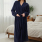GIVONI - Towelling Mid Length Wrap Gown
