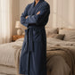 GIVONI - Towelling Mid Length Wrap Gown