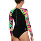ZOGGS:  Vivid Silver Line Paddle Suit 1 PIECE